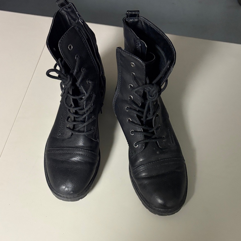 Black Leather Men's Boots
